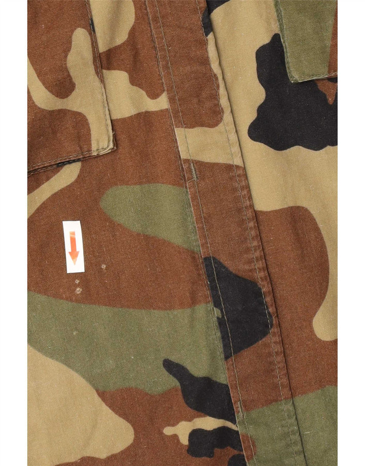 Camisa militar masculina Big Hunter de algodão camuflado multicolorido médio