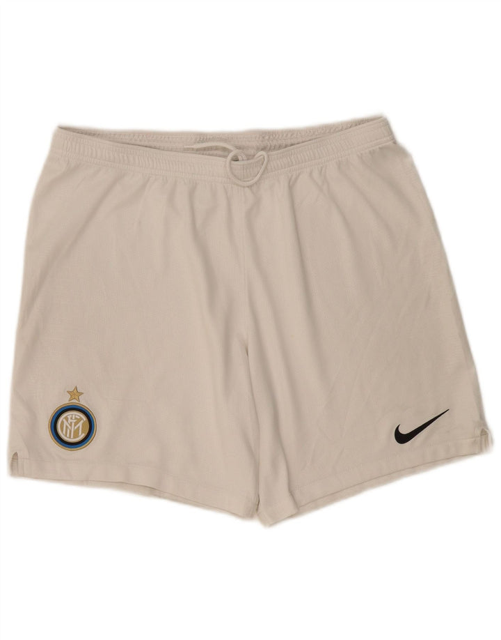 NIKE Mens Inter Milan Sport Shorts Grande Poliéster Branco
