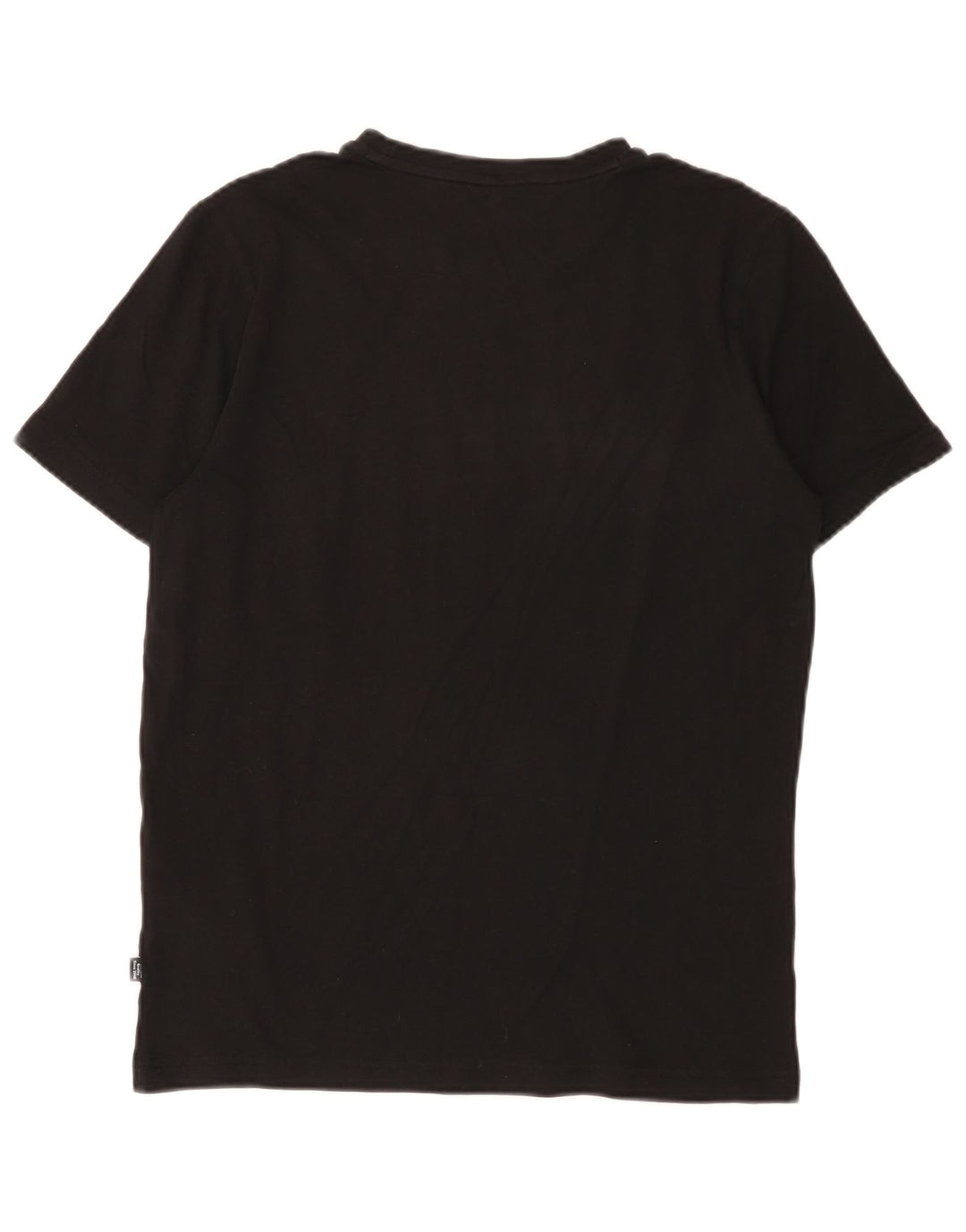 Puma Mens Graphic T-Shirt Top Pequeno Algodão Preto