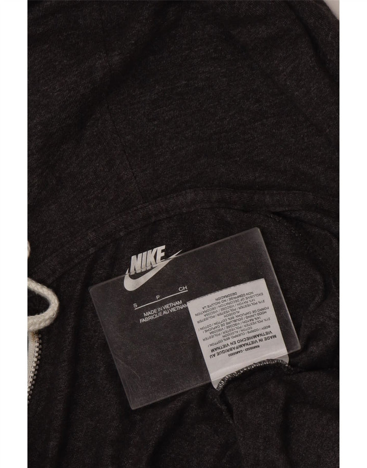 NIKE Womens Zip Hoodie Sweater UK 10 Small Grey Cotton Vintage Nike and Second-Hand Nike from Messina Hembry 