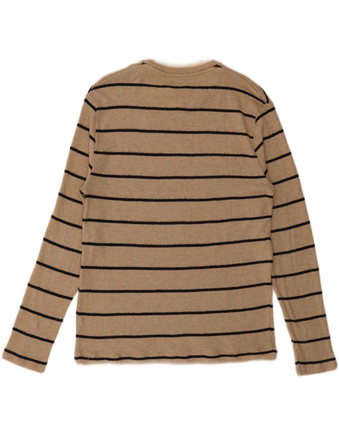 Zara Top masculino manga longa médio bege listrado