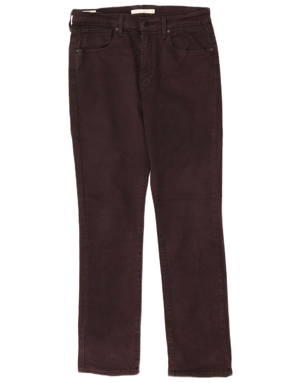 Calça jeans feminina Levi's 724 High Rise Straight W31 L30 algodão preto
