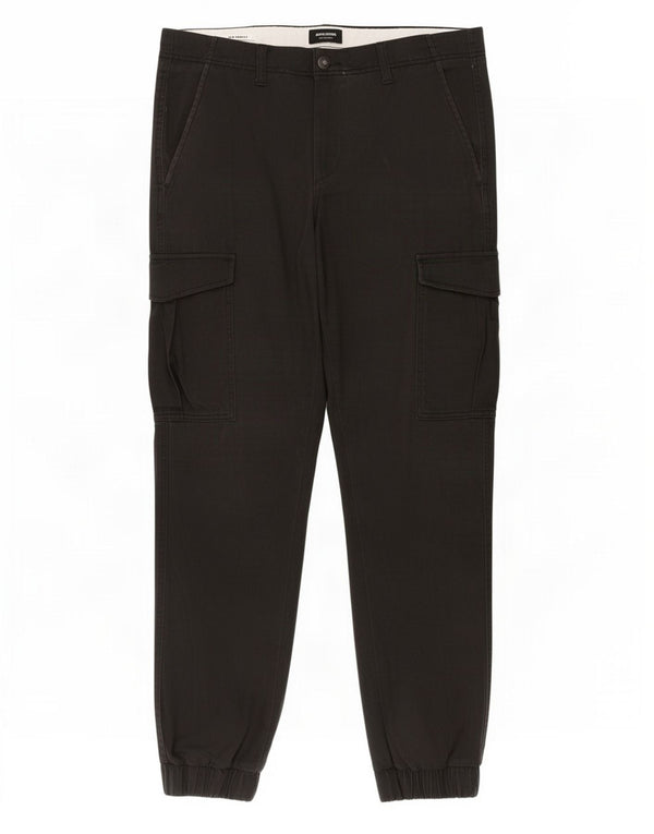 Calça cargo masculina Jack & Jones Marco Slim Joggers W34 L34 preta