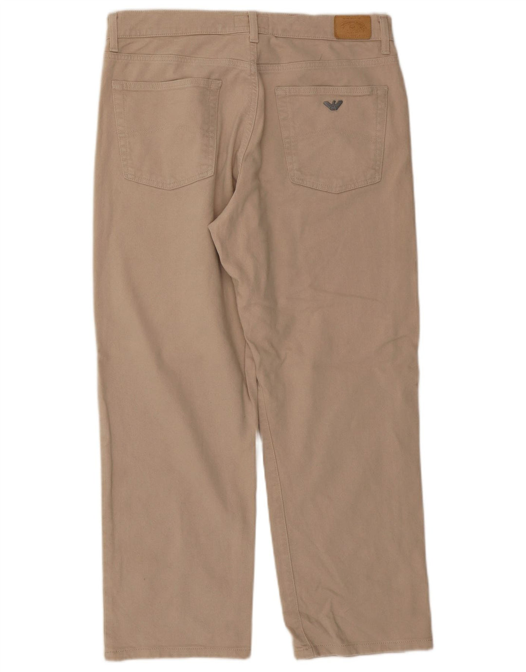 Calça casual reta masculina Armani W36 L27 bege
