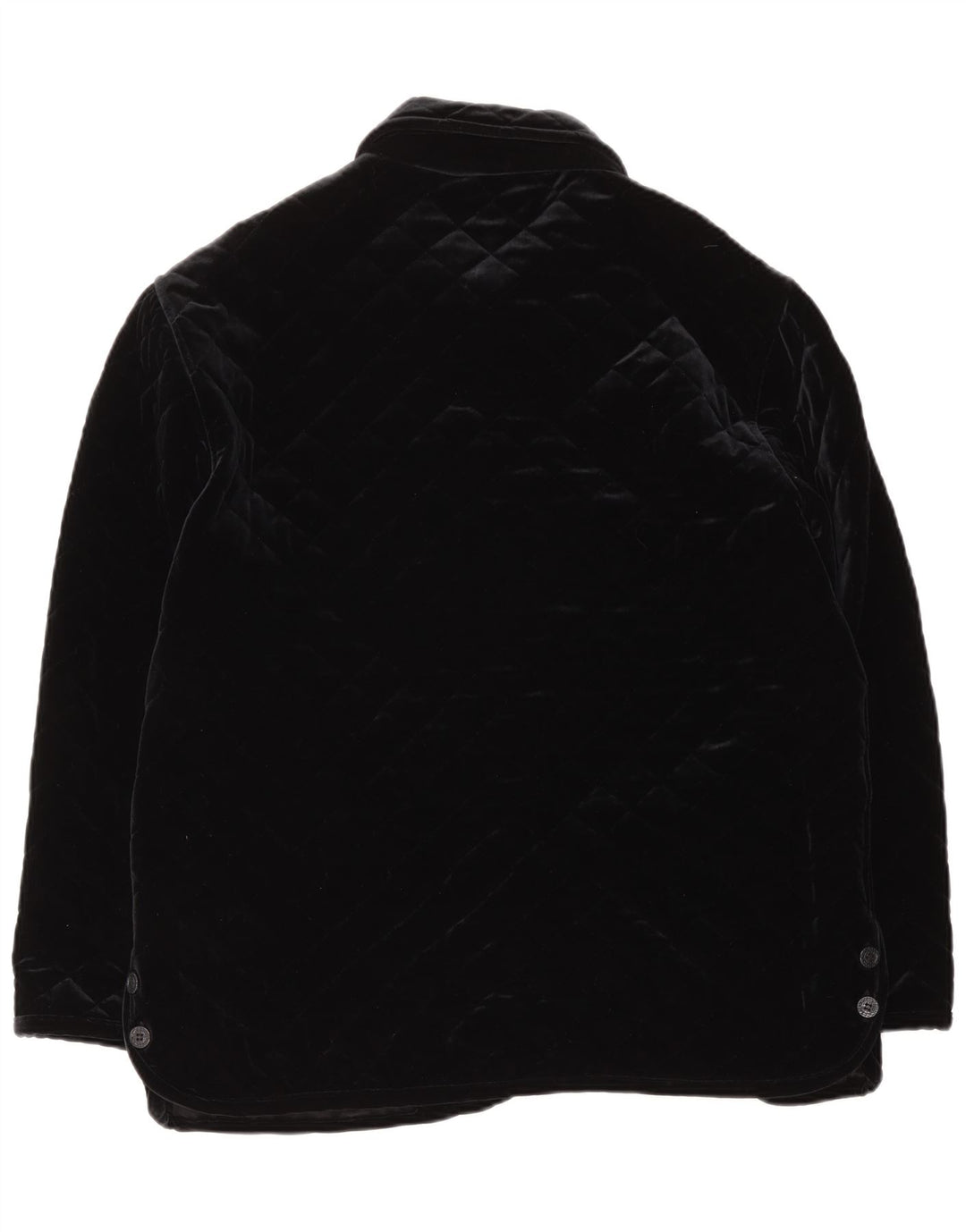 Jaqueta acolchoada de veludo feminino vintage IT 48 XL poliamida preta