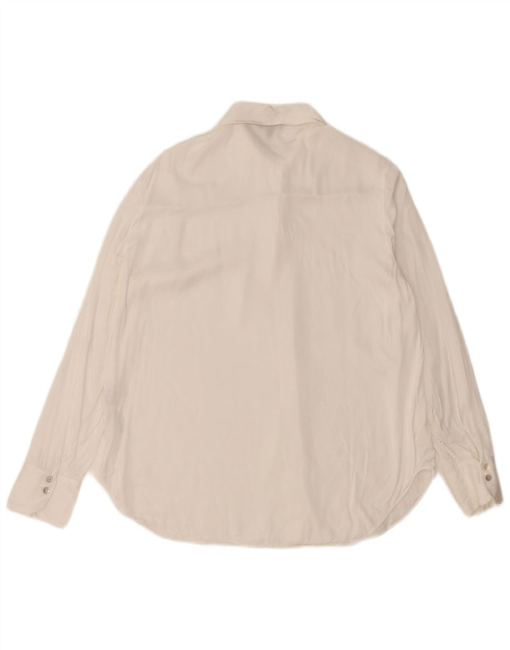 Camisa feminina MASSIMO DUTTI EU 38 média branca viscose