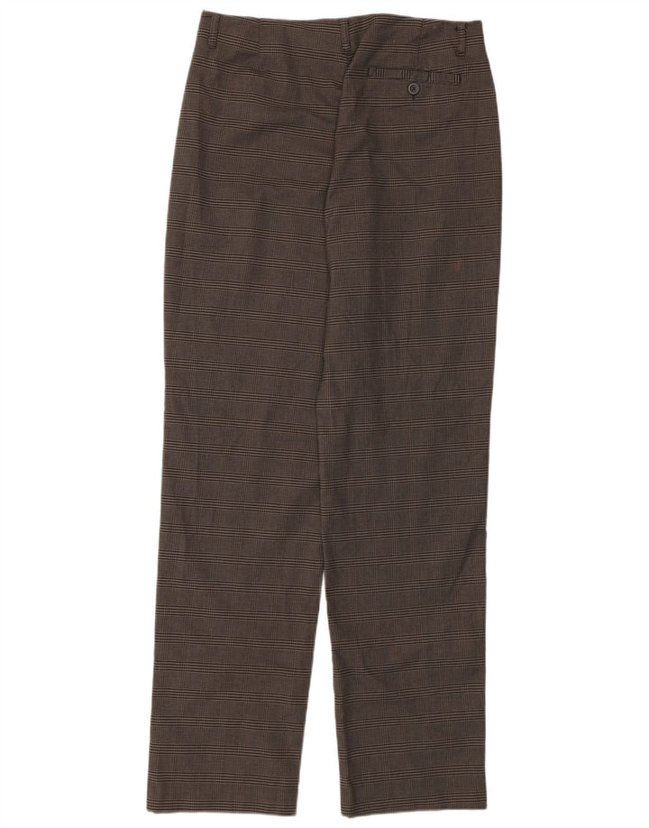 Calça feminina Dockers reta casual W28 L30 marrom houndstooth