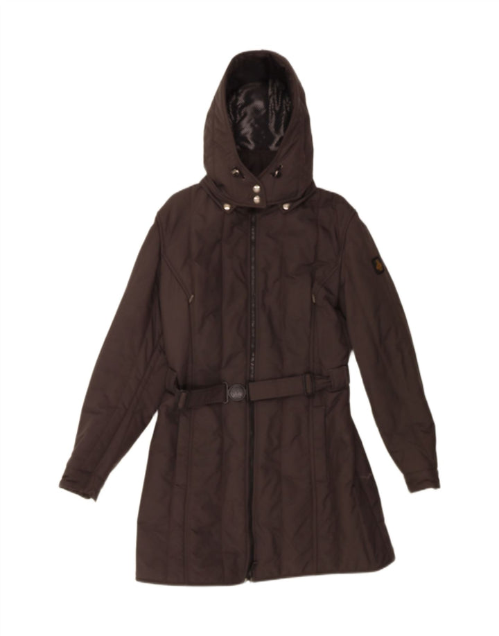 Casaco feminino acolchoado com capuz Refrigiwear IT 46 grande caqui nylon