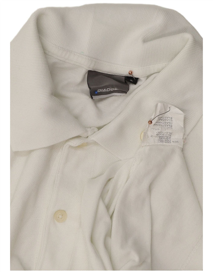 Camisa polo masculina Diadora grande algodão branco