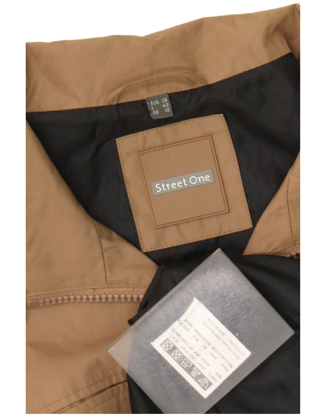 Jaqueta bomber feminina Street One UK 12 poliéster marrom médio