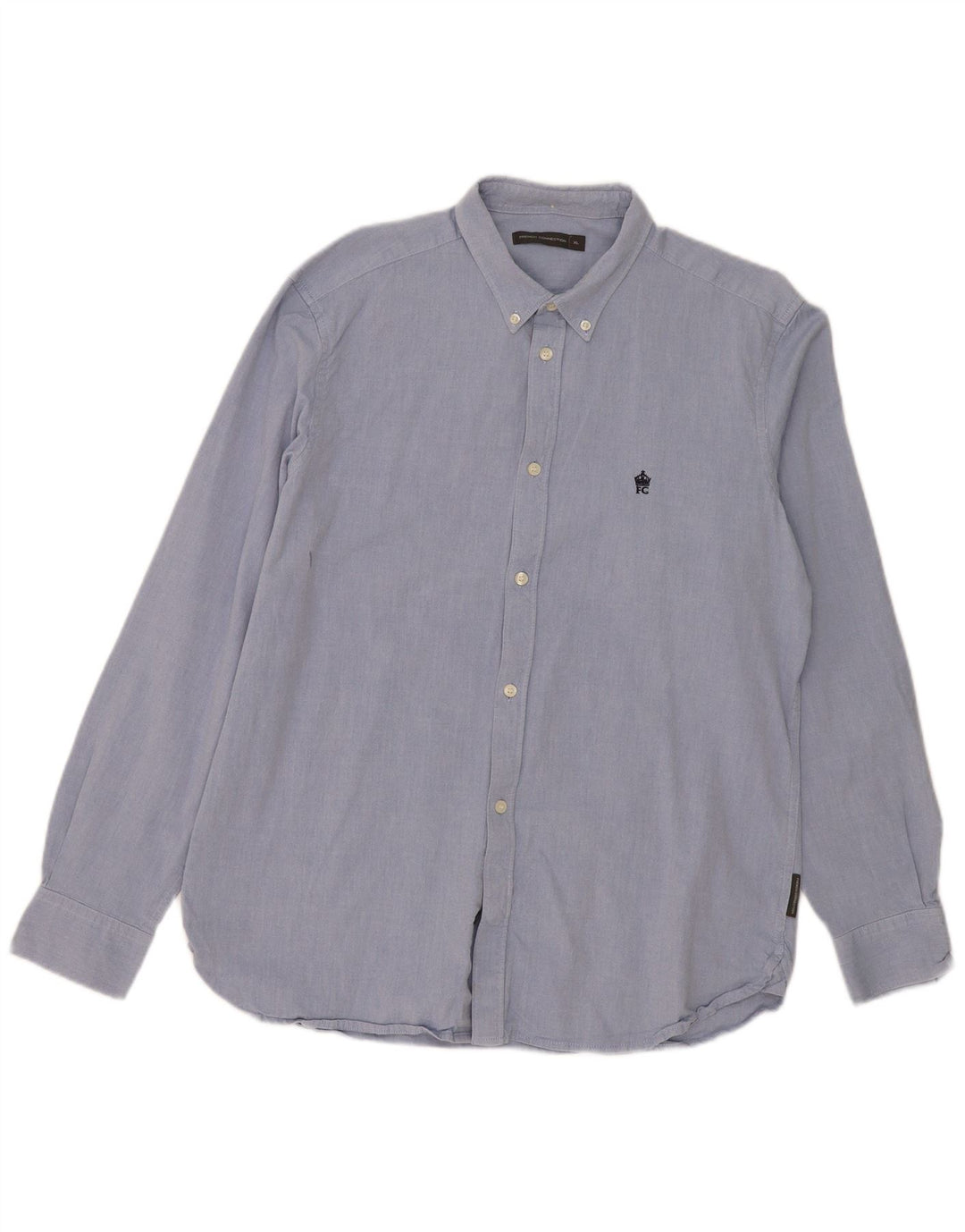 Camisa masculina FRENCH CONNECTION XL algodão azul