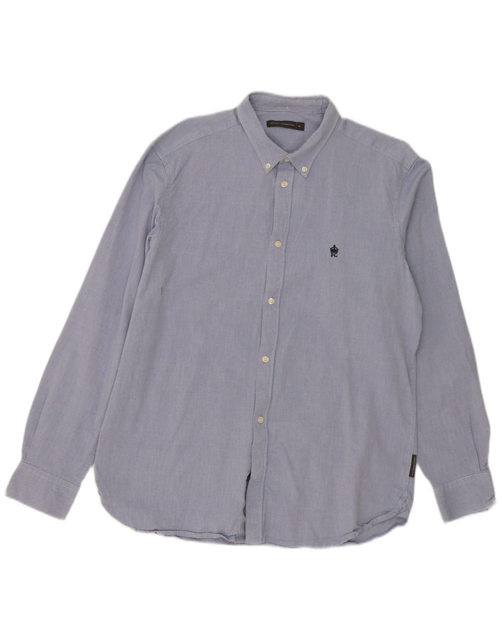 Camisa masculina FRENCH CONNECTION XL algodão azul