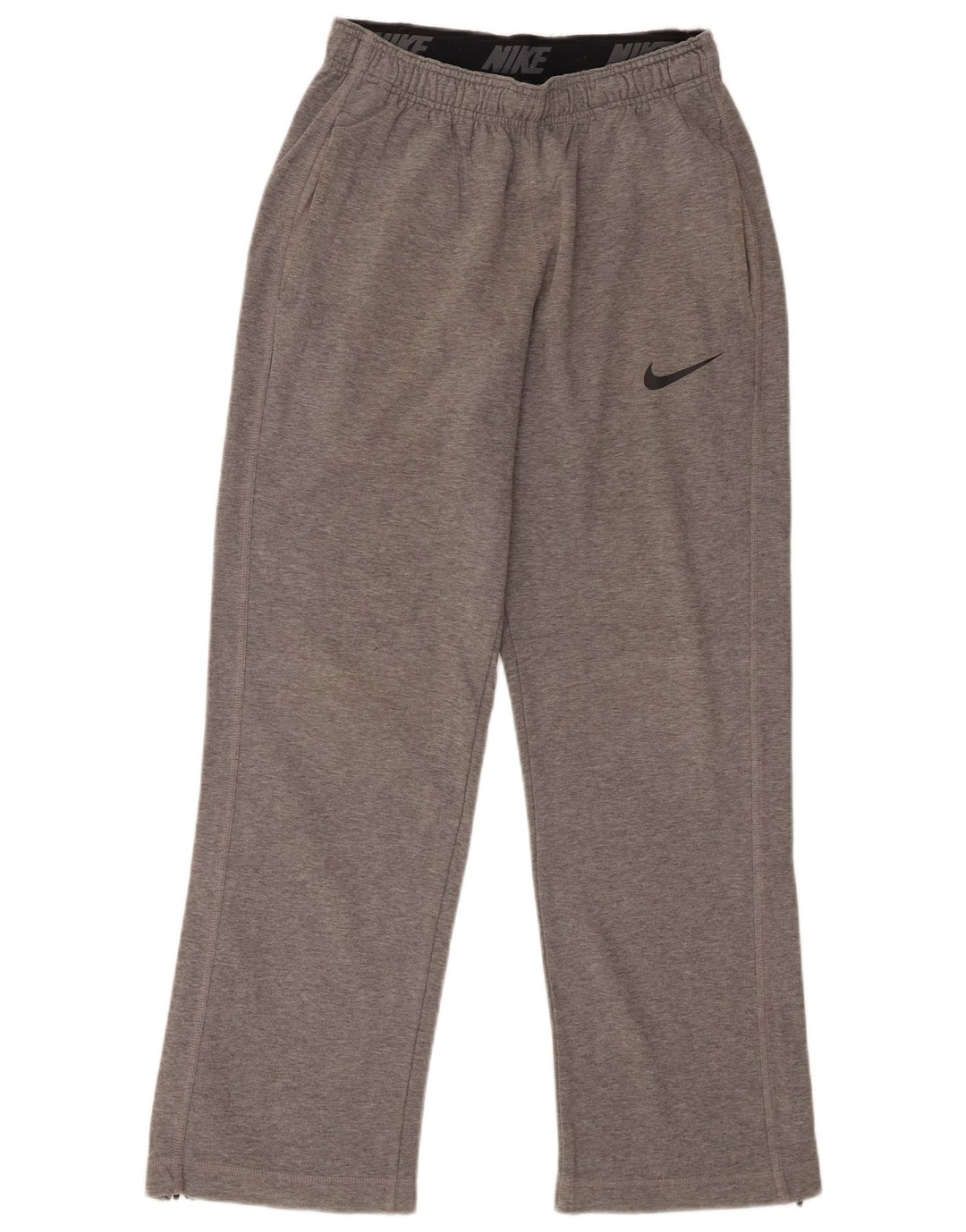Calça de treino masculina NIKE Dri Fit pequena cinza algodão