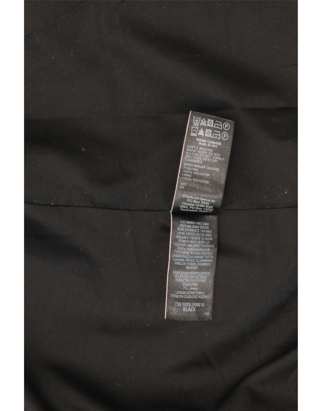 Jaqueta Blazer Feminina Marks & Spencer Reino Unido 12 Poliéster Preto Médio
