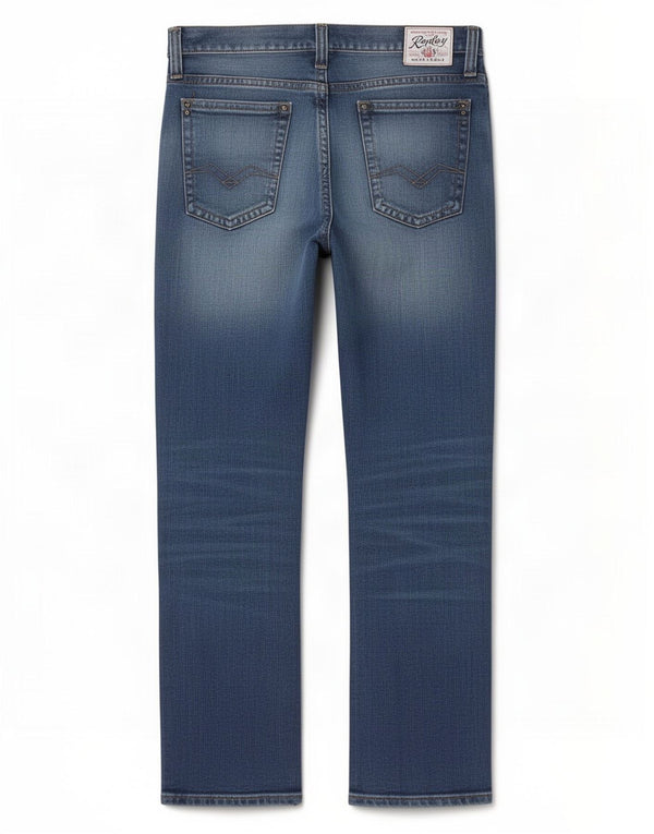 Replay Mens Straight Jeans W36 L36 Azul Algodão