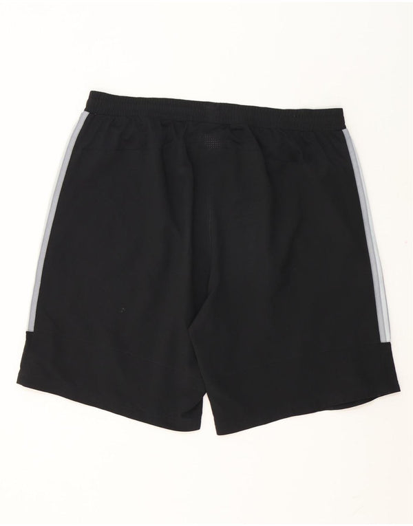 Shorts esportivos masculinos Adidas XL preto colorblock poliéster