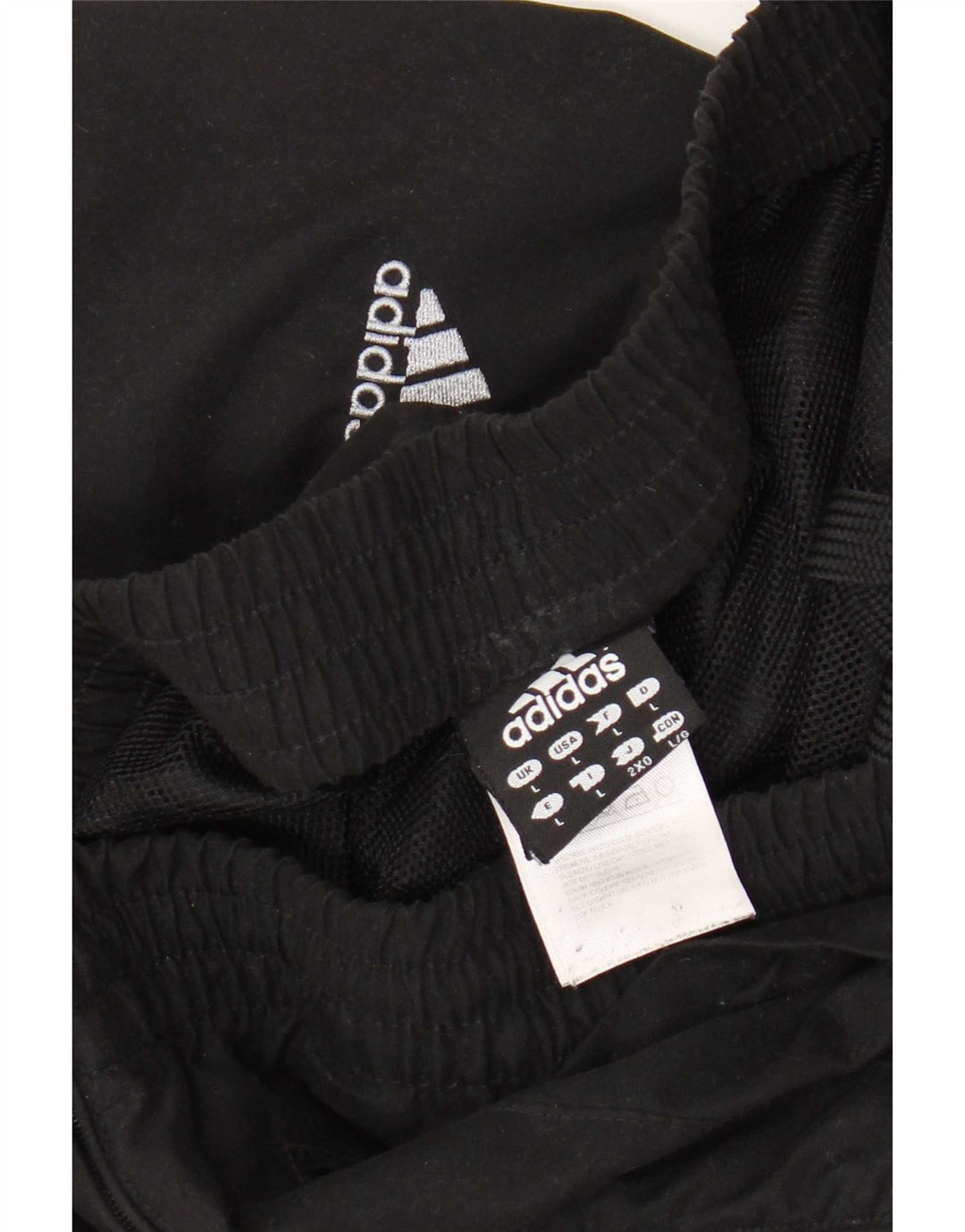 Calça de treino masculina Adidas grande poliéster preto