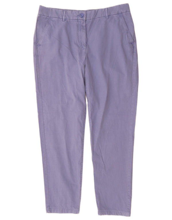 Calça Chino Feminina Marks & Spencer Slim UK 14 Grande W34 L29 Algodão Azul