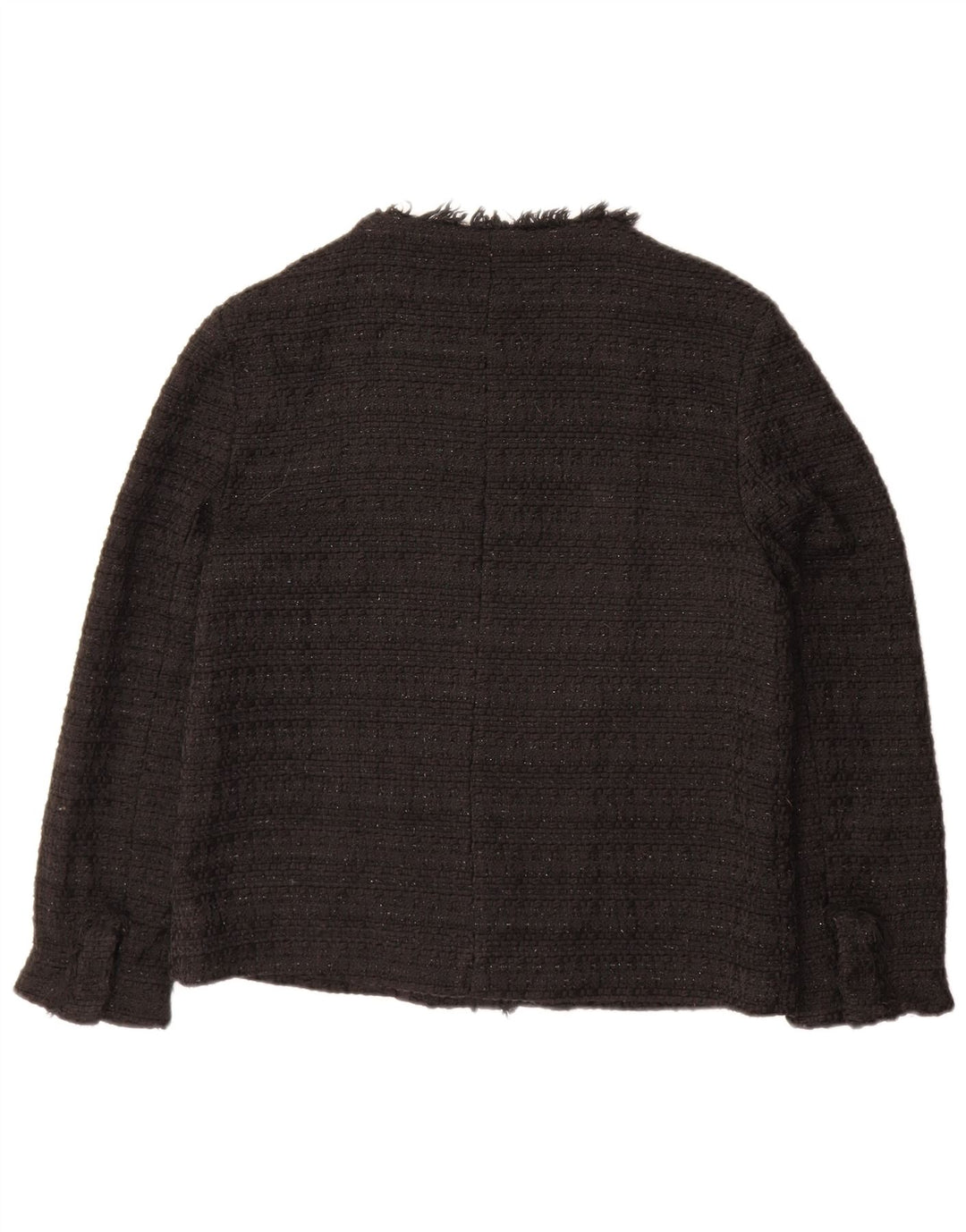 Jaqueta Blazer Feminina ZARA Reino Unido 12 Médio Preto