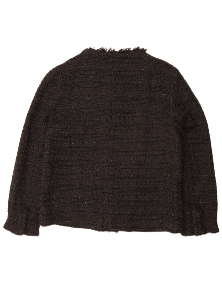 Jaqueta Blazer Feminina ZARA Reino Unido 12 Médio Preto