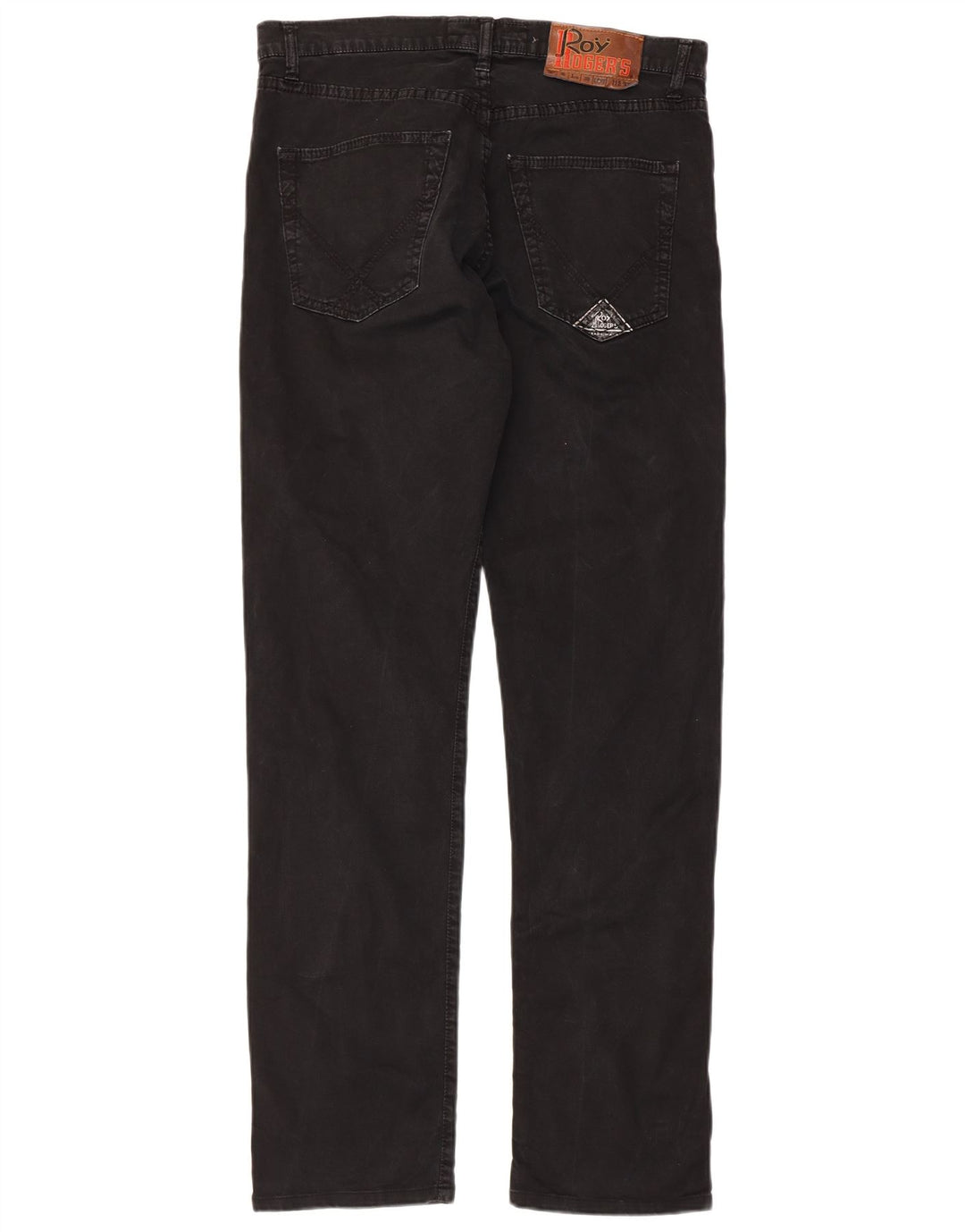 ROY ROGERS Jeans retos masculinos W34 L32 algodão preto