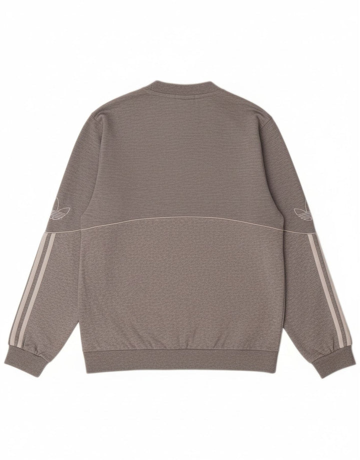 ADIDAS Mens Sweatshirt Jumper XS Algodão Cinzento