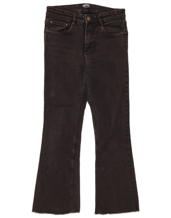 ZARA Womens Bootcut Jeans EU 38 Small W28 L26 Black Cotton