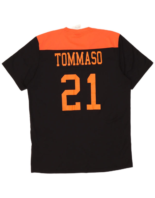 ADIDAS Mens Graphic T-Shirt Top Grande Preto Colourblock Poliéster