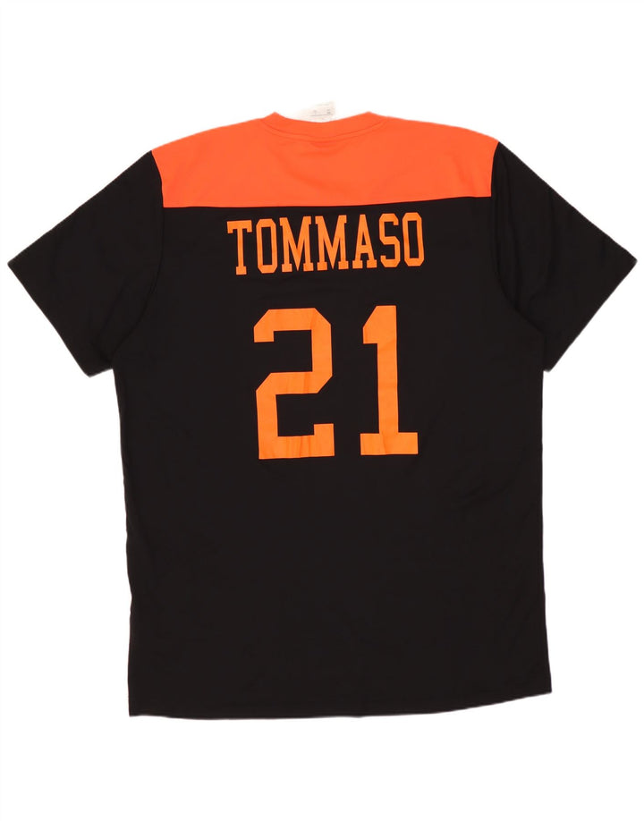 ADIDAS Mens Graphic T-Shirt Top Grande Preto Colourblock Poliéster