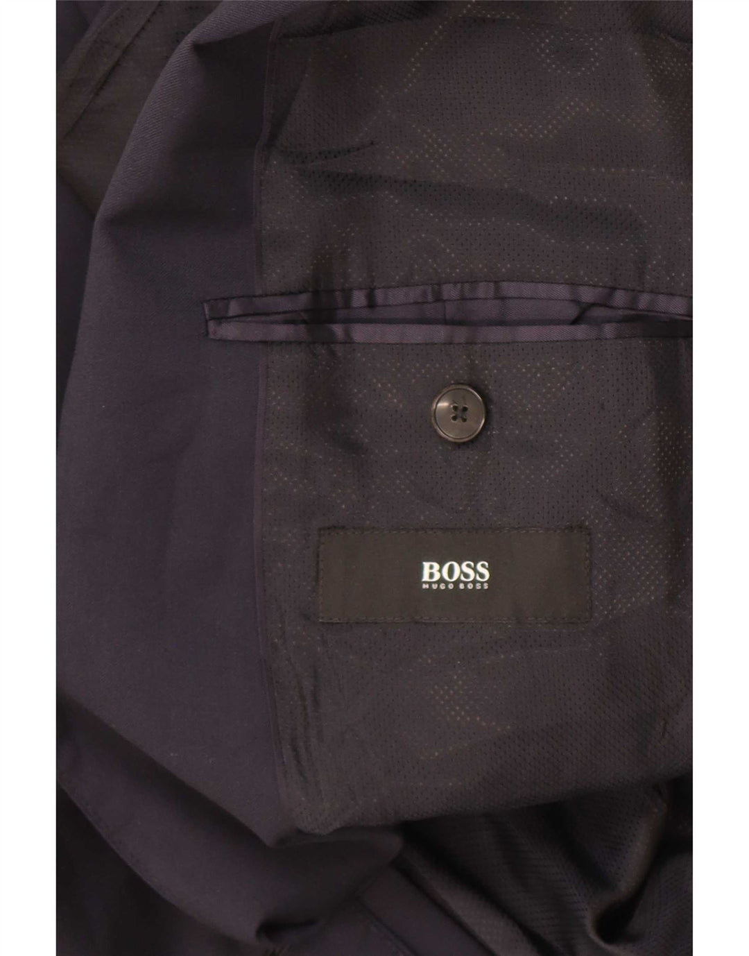 Jaqueta Blazer Masculina Hugo Boss com 2 Botões EU 52 XL Lã Azul Marinho