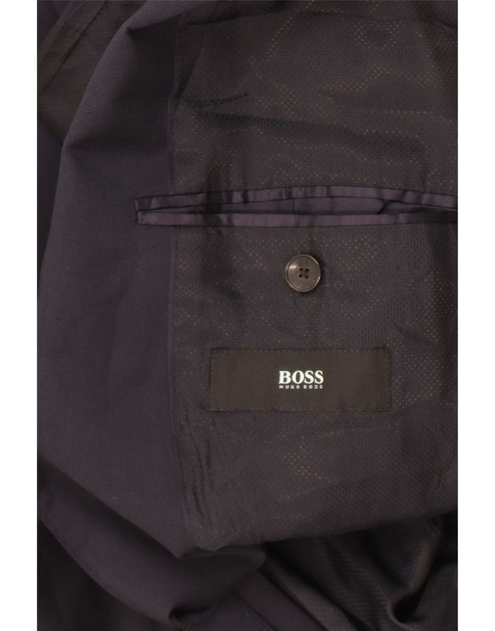 Jaqueta Blazer Masculina Hugo Boss com 2 Botões EU 52 XL Lã Azul Marinho