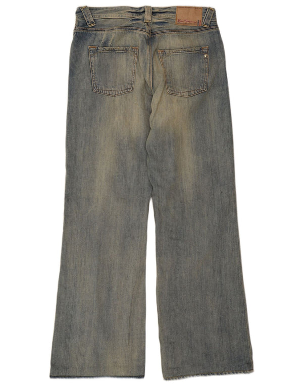 Ben Sherman Mens Bootcut Jeans W30 L32 Azul Algodão