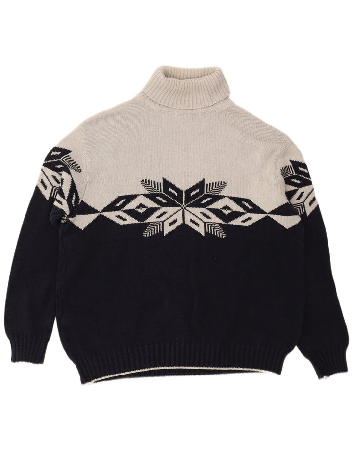 Suéter masculino TOM TAILOR com gola redonda XL cinza Fair Isle algodão