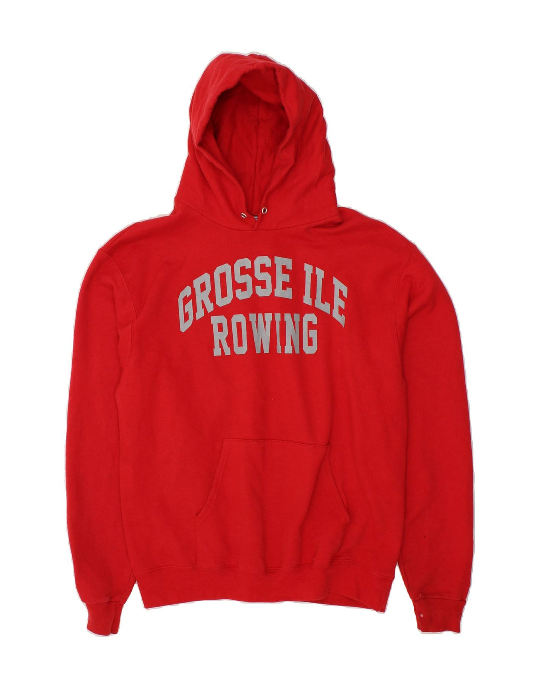 CHAMPION Mens Graphic Hoodie Jumper Medium Red Cotton Vintage Champion and Second-Hand Champion from Messina Hembry 