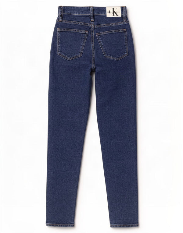 Calça jeans feminina Calvin Klein cintura alta cônica W28 L30 algodão azul