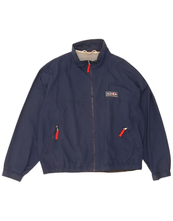 Jaqueta de chuva masculina Murphy & Nye UK 44 2XL azul marinho poliamida