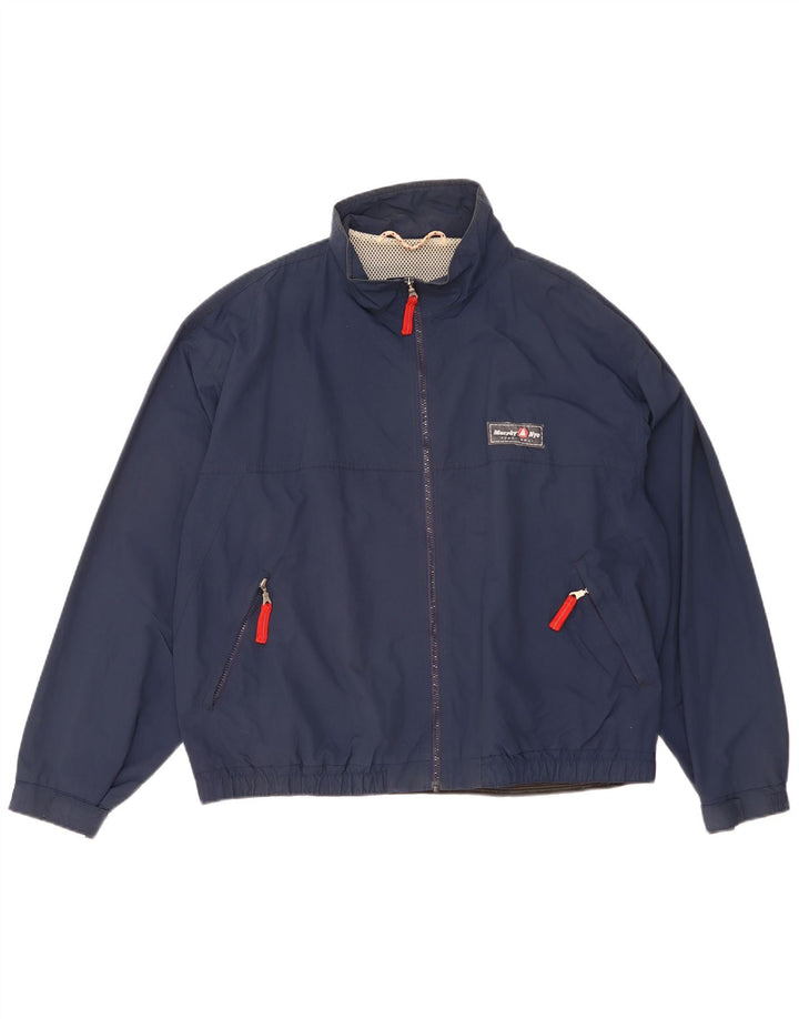 Jaqueta de chuva masculina Murphy & Nye UK 44 2XL azul marinho poliamida