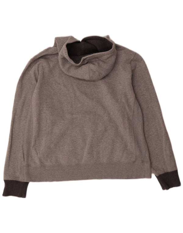 Moletom com capuz masculino Nike médio cinza manchado de algodão