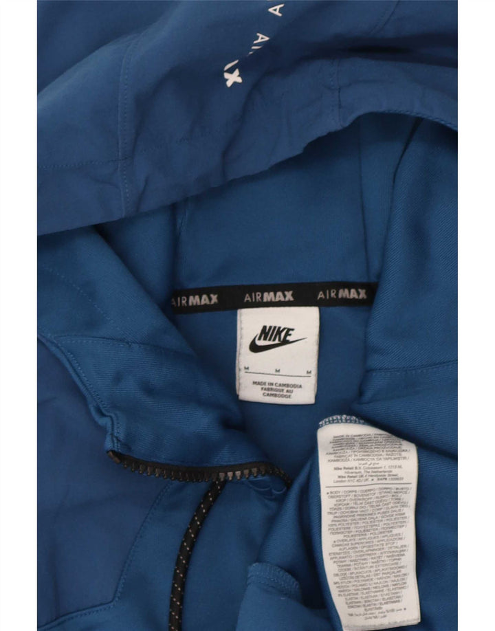 Suéter Nike feminino com capuz e zíper UK 14 poliéster azul médio