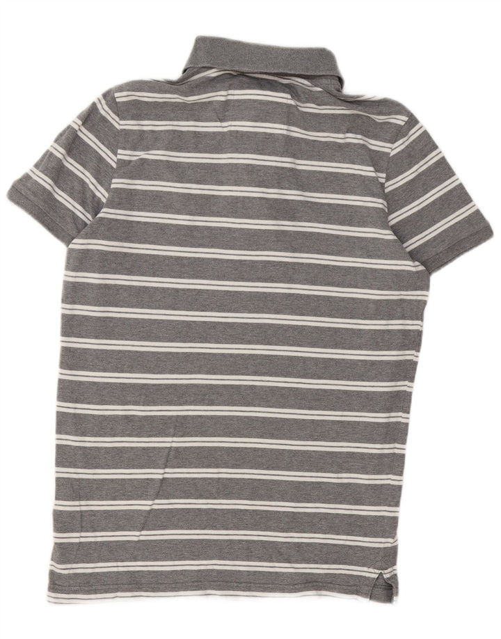 Camisa polo masculina Hollister de algodão cinza médio