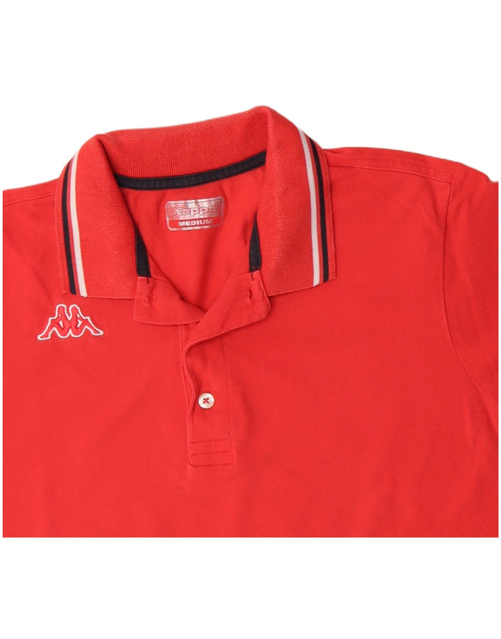 Camisa polo masculina KAPPA de algodão vermelho médio