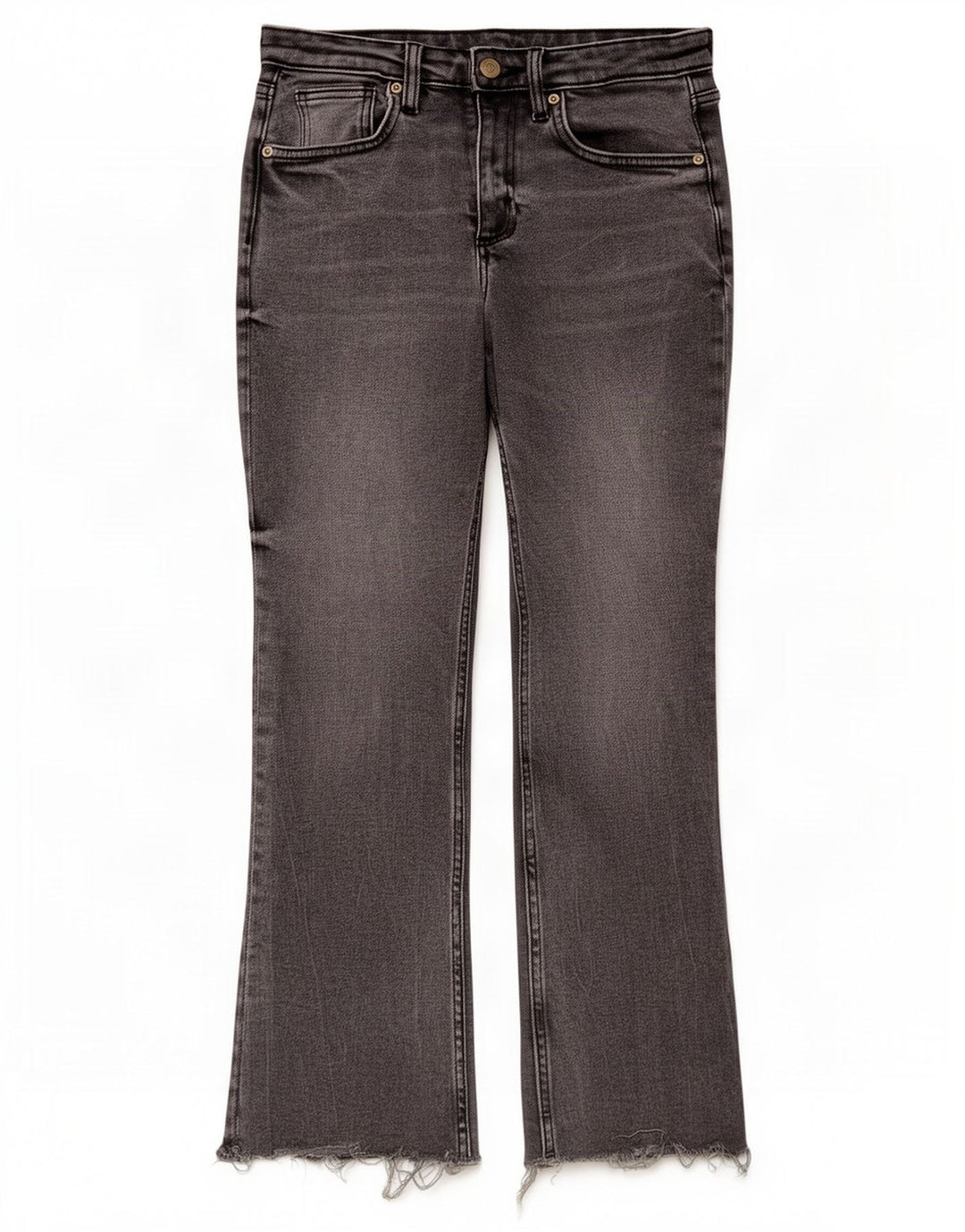 Calça jeans feminina Zara Bootcut EU 38 pequena W28 L26 algodão cinza