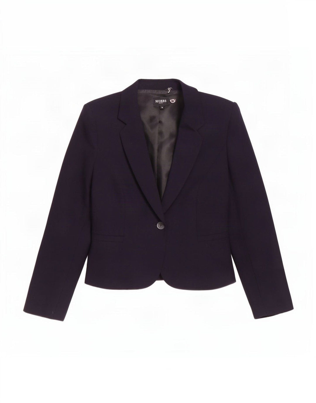 Jaqueta blazer feminina Hobbs com 1 botão Reino Unido 12 lã azul marinho médio