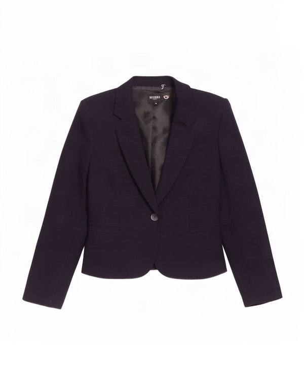 Jaqueta blazer feminina Hobbs com 1 botão Reino Unido 12 lã azul marinho médio