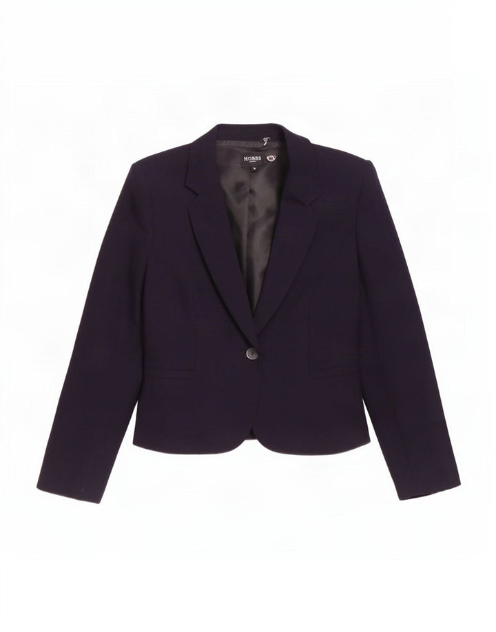 Jaqueta blazer feminina Hobbs com 1 botão Reino Unido 12 lã azul marinho médio