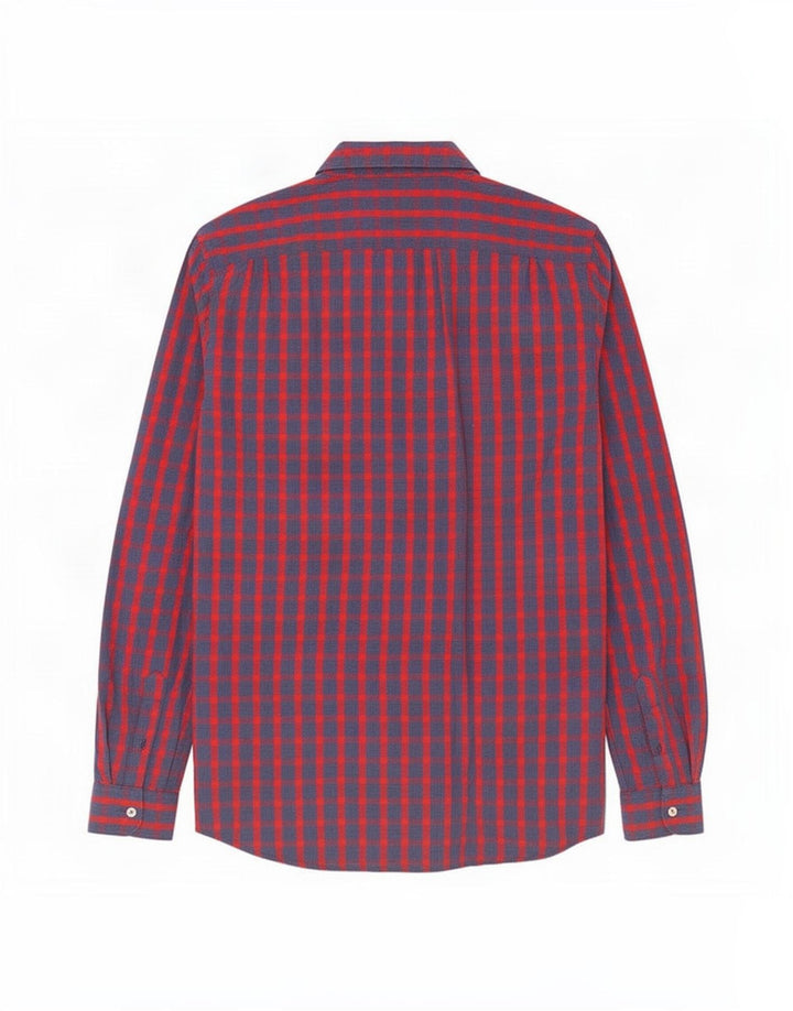 Camisa masculina Regular Fit da French Connection, algodão xadrez médio azul marinho