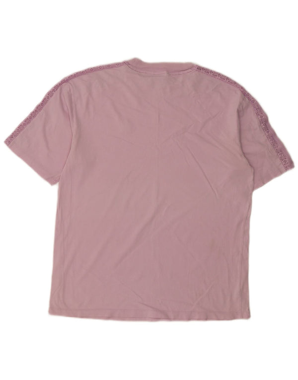 Camiseta Adidas Feminina Oversized Graphic Top UK 10 Pequena Rosa