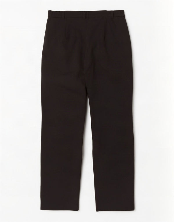 Calça feminina Marks & Spencer Straight Suit Reino Unido 14 Médio W34 L30 Preta