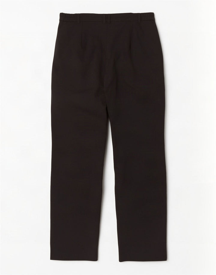 Calça feminina Marks & Spencer Straight Suit Reino Unido 14 Médio W34 L30 Preta