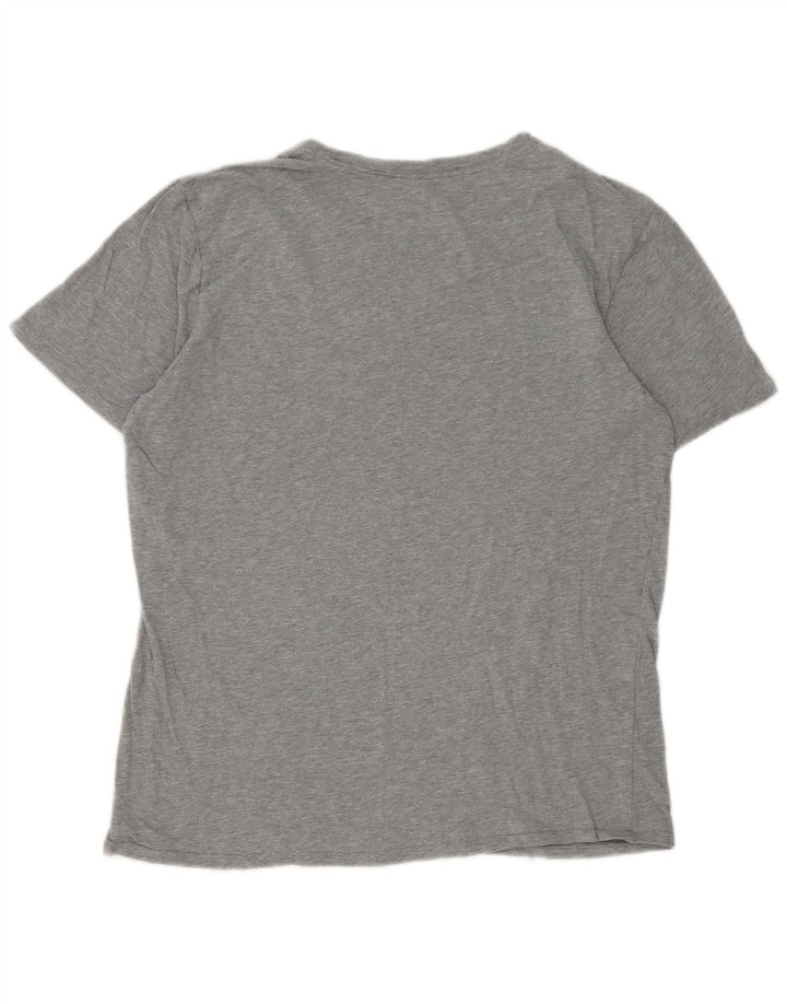 Camiseta Nike masculina Athletic Cut Graphic Top cinza médio manchado